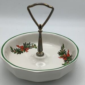 Pfaltzgraff Christmas Heritage Candy Dish with Handle
